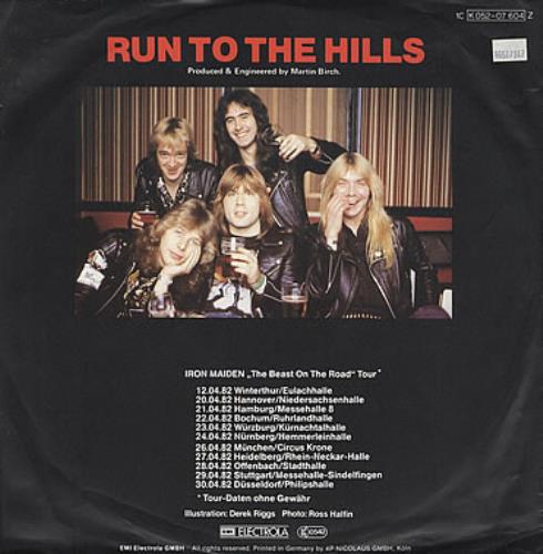 Iron Maiden Run To The Hills German 12